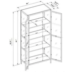 60" Crystal Cove Glass Cabinet Black - Threshold™ Designed With Studio McGee 15 60" Crystal Cove Glass Cabinet Black - Threshold™ Designed With Studio McGee -Furniture Supplies Store GUEST 077c9530 b6e5 4ff2 8a6c 21b25ae09cb5