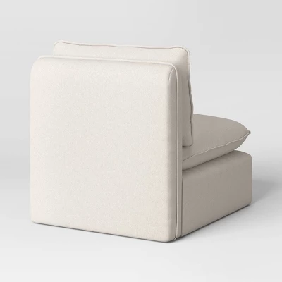 Haven French Seam Modular Sectional Sofa Cream (Chair Piece) - Threshold™ 5 Haven French Seam Modular Sectional Sofa Cream (Chair Piece) - Threshold™ - Image 3