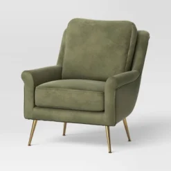 Carmine Luxe Arm Accent Chair With Brass Legs - Threshold™ 18 Carmine Luxe Arm Accent Chair With Brass Legs - Threshold™ -Furniture Supplies Store GUEST 0a0e1322 21c7 4dc3 944f a24457b8a83e