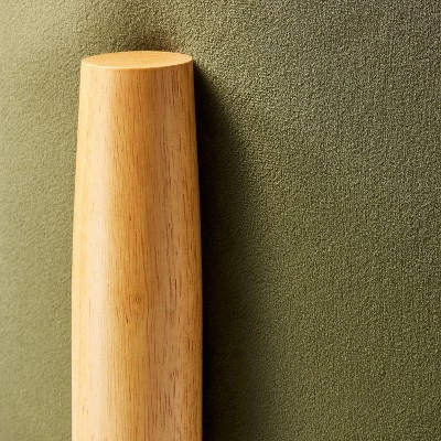 Elroy Round Velvet Ottoman With Wooden Legs - Threshold™ Designed With Studio McGee 5 Elroy Round Velvet Ottoman With Wooden Legs - Threshold™ Designed With Studio McGee - Image 3