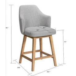 Kinston Swivel Curved Back Upholstered Counter Height Barstool - Threshold™ -Furniture Supplies Store GUEST 0cf41a59 02f8 4482 a305 0046c7165fa6