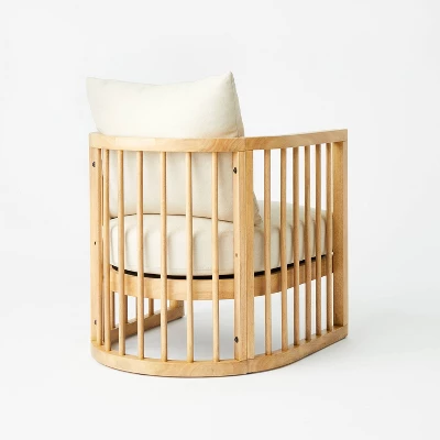 Richfield Barrel Spindle Back Accent Chair Cream/Natural - Threshold™ Designed With Studio McGee 5 Richfield Barrel Spindle Back Accent Chair Cream/Natural - Threshold™ Designed With Studio McGee - Image 3