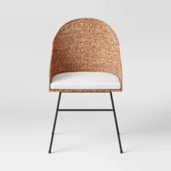 Landis Woven Backed Dining Chair With Cushion Natural - Threshold™ -Furniture Supplies Store GUEST 118f978d 32c5 4cc3 8084 db3ec6722357
