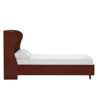 Wingback Platform Bed Velvet - Skyline Furniture 4 Wingback Platform Bed Velvet - Skyline Furniture - Image 2