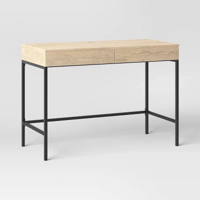 Loring Wood Writing Desk With Drawers And Charging Station - Threshold™ 14 Loring Wood Writing Desk With Drawers And Charging Station - Threshold™ - Image 12