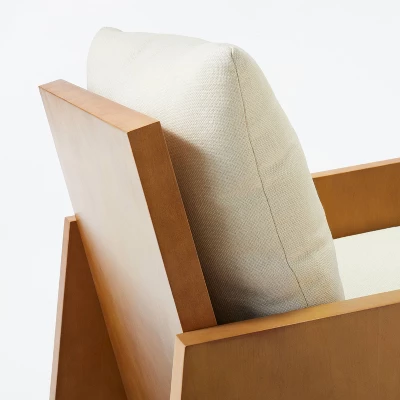 Duchesne Wood Accent Chair With Upholstered Seat And Back Cream - Threshold™ Designed With Studio McGee 6 Duchesne Wood Accent Chair With Upholstered Seat And Back Cream - Threshold™ Designed With Studio McGee - Image 4