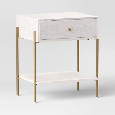 Natural Luxe Accent Table Off-White - Threshold™ 6 Natural Luxe Accent Table Off-White - Threshold™ - Image 4