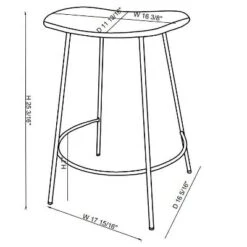 Clarkston Metal Counter Height Barstool With Upholstered Seat - Threshold™ Designed With Studio McGee -Furniture Supplies Store GUEST 23096c73 19b3 49a1 aee5 9efbd5fdbbf1