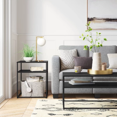 Glasgow Metal End Table Black - Threshold™ 3 Glasgow Metal End Table Black - Threshold™