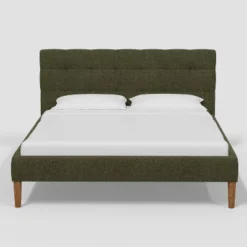 Dessy Pull Tufted Platform Bed In Tweed - Threshold™