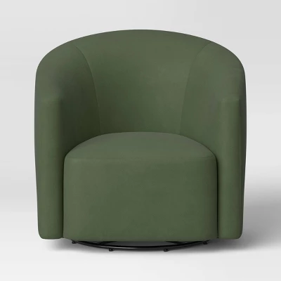 Large Aveline Swivel Chair Olive Velvet - Threshold™ 3 Large Aveline Swivel Chair Olive Velvet - Threshold™