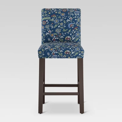 30" Parsons Barstool Bandana Blue Floral - Threshold™ 3 30" Parsons Barstool Bandana Blue Floral - Threshold™