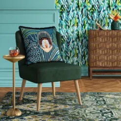 Chelidon Velvet Slipper Chair Green - Thresholdâ˘