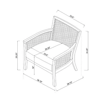Laconia Caned Accent Chair Beige - Threshold™ 7 Laconia Caned Accent Chair Beige - Threshold™ - Image 5
