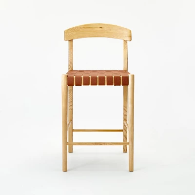 Cliff Haven Solid Wood With Woven Seat Counter Height Barstool - Threshold™ Designed With Studio McGee 4 Cliff Haven Solid Wood With Woven Seat Counter Height Barstool - Threshold™ Designed With Studio McGee - Image 2