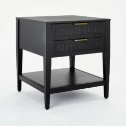 East Bluff 2 Drawers Woven Accent Table Black - Threshold™ Designed With Studio McGee -Furniture Supplies Store GUEST 52fed250 d753 4005 9d7b 39d23590a57b