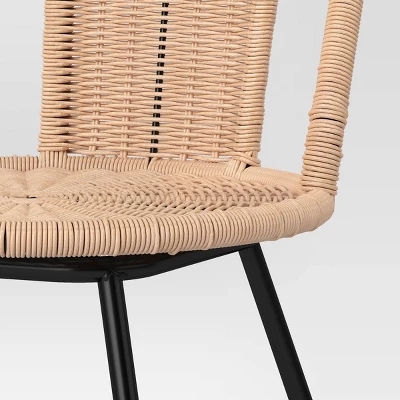 Olivine Rounded Back Woven Counter Height Barstool With Metal Legs Natural - Threshold™ 6 Olivine Rounded Back Woven Counter Height Barstool With Metal Legs Natural - Threshold™ - Image 4