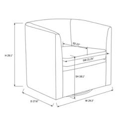 Vernon Upholstered Barrel Swivel Chair Light Brown Velvet - Threshold™ Designed With Studio McGee -Furniture Supplies Store GUEST 5fe00eaa 81ff 454f b46c 0da142b5764f