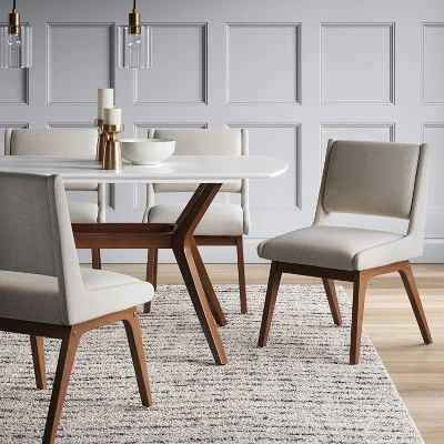 Holmdel Mid-Century Dining Chair Beige - Threshold™ 3 Holmdel Mid-Century Dining Chair Beige - Threshold™