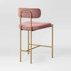 Orion Luxe Backed Counter Height Barstool With Brass Legs Blush Velvet - Threshold™ 7 Orion Luxe Backed Counter Height Barstool With Brass Legs Blush Velvet - Threshold™ -Furniture Supplies Store GUEST 6fae67b2 b02e 4960 846e d794af26c1cf