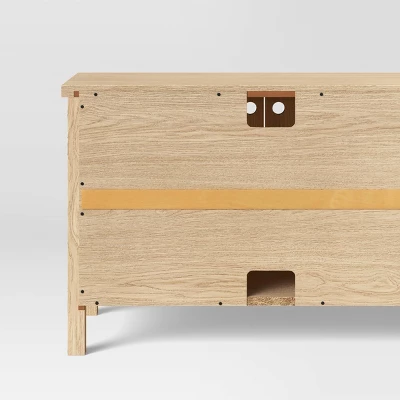 Livingstone Planked TV Stand For TVs Up To 69" Natural - Threshold™ 5 Livingstone Planked TV Stand For TVs Up To 69" Natural - Threshold™ - Image 3