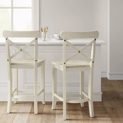 24" Litchfield X-Back Counter Height Barstool - Threshold 3 24" Litchfield X-Back Counter Height Barstool - Threshold