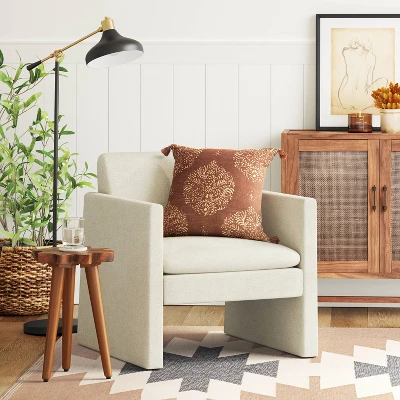 Peletier Fully Upholstered Accent Chair Cream - Threshold™ 3 Peletier Fully Upholstered Accent Chair Cream - Threshold™