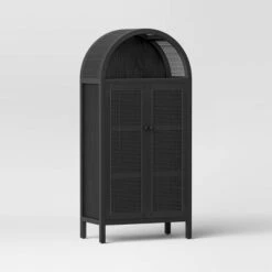 Woven Arched Wood Cabinet - Threshold™ 18 Woven Arched Wood Cabinet - Threshold™ -Furniture Supplies Store GUEST 71d7b8e7 0b8a 4c88 af3c ece9ad48100b