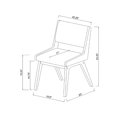 Holmdel Mid-Century Dining Chair Beige - Threshold™ 6 Holmdel Mid-Century Dining Chair Beige - Threshold™ - Image 4
