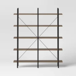 72" Banks 5 Shelf H Frame Bookcase Brown - Threshold™ 8 72" Banks 5 Shelf H Frame Bookcase Brown - Threshold™ -Furniture Supplies Store GUEST 743af568 244d 4185 945b 61dfbce51f78