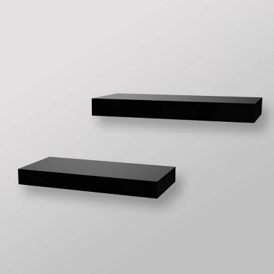 Set Of 2 16" Wood Ledge Wall Shelf - Threshold™ 3 Set Of 2 16" Wood Ledge Wall Shelf - Threshold™