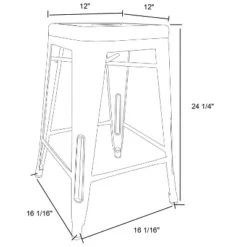 Set Of 2 24" Carlisle Metal Counter Height Barstool - Threshold™ 9 Set Of 2 24" Carlisle Metal Counter Height Barstool - Threshold™ -Furniture Supplies Store GUEST 91e0f699 886c 4f22 8477 2dde73c1a713