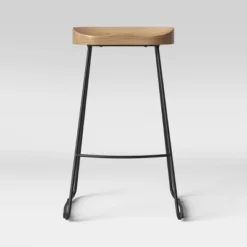 Hull Low Back Barstool Wood/Metal - Threshold 13 Hull Low Back Barstool Wood/Metal - Threshold -Furniture Supplies Store GUEST 94c2a590 54b9 4e8d 8e3a 2a073684c565