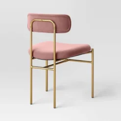 Orion Luxe Dining Chair With Brass Legs Blush Velvet - Threshold™ -Furniture Supplies Store GUEST 95e896b0 31de 452f 9f0c 7e8bf7ba7238