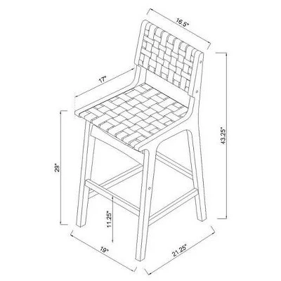 Ceylon Woven And Wood Barstool - Threshold™ 7 Ceylon Woven And Wood Barstool - Threshold™ - Image 5