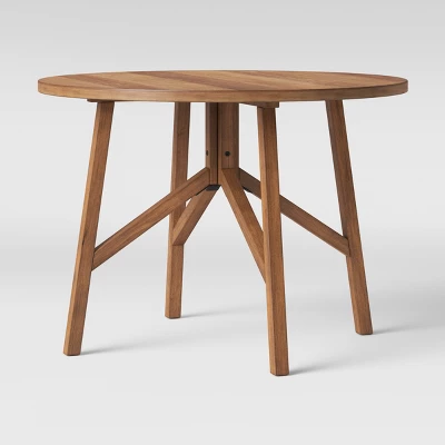 42" Clarksburg Cross Leg Wood Dining Table Round Brown - Threshold™ 4 42" Clarksburg Cross Leg Wood Dining Table Round Brown - Threshold™ - Image 2