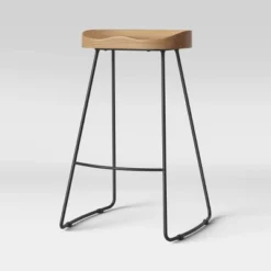 Hull Low Back Barstool Wood/Metal - Threshold 9 Hull Low Back Barstool Wood/Metal - Threshold -Furniture Supplies Store GUEST a05d5da7 14da 44f7 8bc2 9c6bbdd8521f