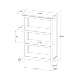 48" Carson 3 Shelf Bookcase - Threshold™ -Furniture Supplies Store GUEST a35a203d 2822 4d50 8eed 8de12cce8680