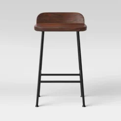 Lorton Low Back Metal Leg Wood Counter Height Barstool - Threshold™ -Furniture Supplies Store GUEST abac0432 bc5d 4a7a 9350 183b2d96a1f2