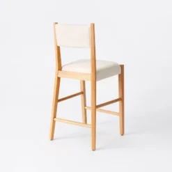 2pk Yalecrest Upholstered Seat And Back With Wood Frame Counter Height Barstools Cream/Natural - Threshold™ Designed With Studio McGee -Furniture Supplies Store GUEST b0d26e7a 0445 46ba 94e6 8e3a6b4d65da