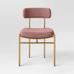 Orion Luxe Dining Chair With Brass Legs Blush Velvet - Threshold™ -Furniture Supplies Store GUEST b6e3bdf7 53ea 444b 9c44 2ef4224250bc