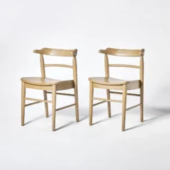 2pk Kaysville Curved Back Wood Dining Chair - Threshold™ Designed With Studio McGee -Furniture Supplies Store GUEST b8859535 25d6 44f9 9ed4 882e7bed9037