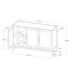 Warwick 3 Door Accent TV Stand For TVs Up To 59" - Threshold™ -Furniture Supplies Store GUEST ba5cd40d 7348 4de0 bac8 5ec1775d8cb4