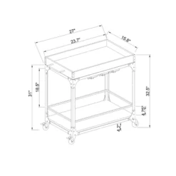 Franklin Bar Cart And Wine Rack Weathered Gray - Threshold™ -Furniture Supplies Store GUEST baddc049 bc6c 41a3 9626 2f6e9e0bb00f