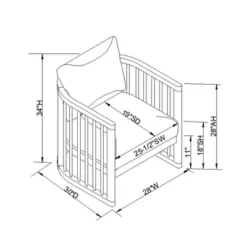 Richfield Barrel Spindle Back Accent Chair Cream/Natural - Threshold™ Designed With Studio McGee 13 Richfield Barrel Spindle Back Accent Chair Cream/Natural - Threshold™ Designed With Studio McGee -Furniture Supplies Store GUEST bbb41ede da8a 4504 8108 f181a183083e