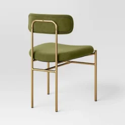 Orion Luxe Dining Chair With Brass Legs Olive Green Velvet - Threshold™ -Furniture Supplies Store GUEST bd8c2c24 3b6e 489d 8089 ea0e4734f388