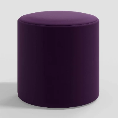 Round Thalia Ottoman In Velvet - Skyline Furniture 5 Round Thalia Ottoman In Velvet - Skyline Furniture - Image 3