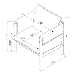 Arbon Wood Dowel Accent Chair With Cushion Arms - Threshold™ Designed With Studio McGee -Furniture Supplies Store GUEST c429d501 6755 4c8a 864f afd6717b29db