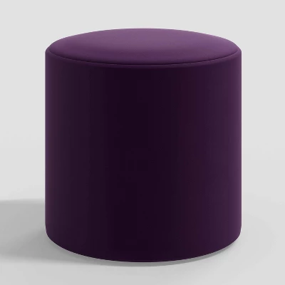 Round Thalia Ottoman In Velvet - Skyline Furniture 3 Round Thalia Ottoman In Velvet - Skyline Furniture