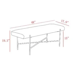 Clarkston Metal Base Upholstered Bench Cream Boucle - Threshold™ Designed With Studio McGee -Furniture Supplies Store GUEST dbbcf92e 8f81 4278 958b 913b6f960a25